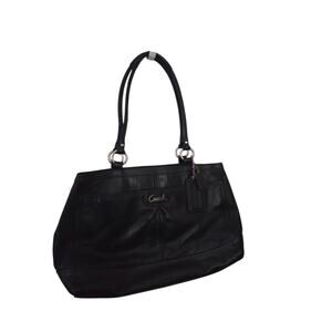 COACH Black Leather Park Shoulder Bag Purse